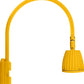 RAB GN5LED26YYL 26W LED Gooseneck No Shade with Pole 20" High, 19" from Pole Goose Arm, 3000K (Warm), Flood Reflector, Yellow Finish