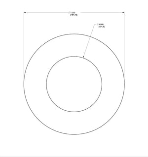 RAB GOOFRING DLED4 Goof Ring, Compatible with DLED4, White Finish