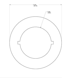 RAB GOOFRING DLED6 Goof Ring, Compatible with DLED6, White Finish