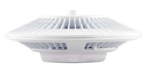 RAB GPLED26NW/D10 26W LED Garage Light, 4000K Color Temperature (Neutral), Pendant Mount, Dimmable, White Finish
