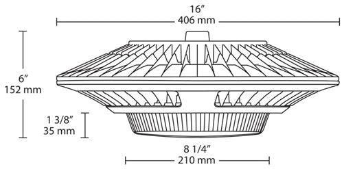 RAB GPLED78 78W LED Garage Light, 5100K Color Temperature (Cool), Pendant Mount, Standard Operation, Bronze Finish