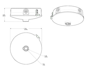 RAB GPLEDBB Backbox Ceiling Light Accessory Compatible with GPLED26, GPLED52, GPLED78, PLED52, PLED78, Bronze Finish