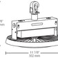 RAB HAYBAY130N/D10/LOSR 130W LED HAYBAY High Bay, LOSBAY 800 Sensor, 4000K (Neutral), 20961 Lumens, 73 CRI, 120-277V, Dimmable, DLC Listed,  Standard Operation, White Finish