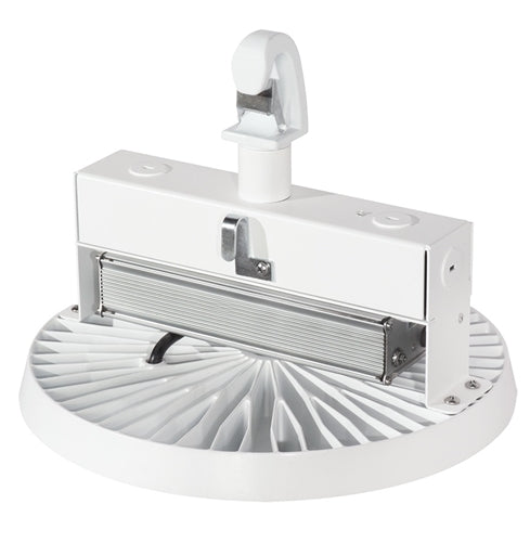 RAB HAYBAY150/D10/LC 150W LED HAYBAY High Bay, No Photocell, 5000K (Cool), 18816 Lumens, 73 CRI, 120-277V, Dimmable, DLC Listed, Lightcloud Installed, Standard Operation, White Finish