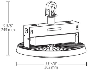 RAB HAYBAY180N/D10/LC/E2 180W LED HAYBAY High Bay, No Photocell, 4000K (Neutral), 20961 Lumens, 73 CRI, 120-277V, Dimmable, DLC Listed, Lightcloud Installed, Emergency Battery Backup, White Finish