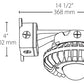 RAB HAZBLED26C 26W Wall Mount LED Hazardous Location Fixture, 5100K (Cool), 2878 Lumens, 70 CRI, Clear Globes, No Guard, Natural Finish
