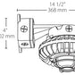 RAB HAZBLED26C-DG 26W Wall Mount LED Hazardous Location Fixture, 5100K (Cool), 2035 Lumens, 70 CRI, Clear Globes, Die Cast Guard, Natural Finish
