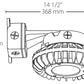 RAB HAZBLED26FF 26W Wall Mount LED Hazardous Location Fixture, 5100K (Cool), 2249 Lumens, 69 CRI, Frosted Lens, No Guard, Natural Finish