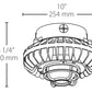 RAB HAZPLED26C-DG 26W Pendant Mount LED Hazardous Location Fixture, 5100K (Cool), 2035 Lumens, 70 CRI, Clear Globes, Die Cast Guard, Natural Finish