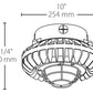 RAB HAZPLED26FF-G 26W Pendant Mount LED Hazardous Location Fixture, 5100K (Cool), 2249 Lumens, 69 CRI, Frosted Lens, Wire Guard, Natural Finish