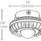 RAB HAZPLED42C 42W Pendant Mount LED Hazardous Location Fixture, 5100K (Cool), 3810 Lumens, 70 CRI, Clear Globes, No Guard, Natural Finish