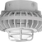 RAB HAZXLED26C-DG 26W Ceiling Mount LED Hazardous Location Fixture, 5100K (Cool), 2035 Lumen, 70 CRI, Clear Globes, Die Cast Guard,  DLC Listed, Natural Finish
