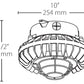 RAB HAZXLED26F-G 26W Ceiling Mount LED Hazardous Location Fixture, 5100K (Cool), 2334 Lumen, 70 CRI, Frosted Globes, Wire Guard,  DLC Listed, Natural Finish