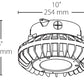 RAB HAZXLED26FF 26W Ceiling Mount LED Hazardous Location Fixture, 5100K (Cool), 2249 Lumen, 69 CRI, Frosted Lens, No Guard,  DLC Listed, Natural Finish