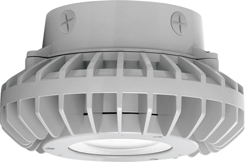 RAB HAZXLED42CF 42W Ceiling Mount LED Hazardous Location Fixture, 5100K (Cool), 3816 Lumen, 69 CRI, Clear Lens, No Guard,  DLC Listed, Natural Finish