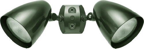 RAB HB2VG 2 x 150W Incandescent Bullet Shaped PAR Flood 120V landscape light, Verde Green
