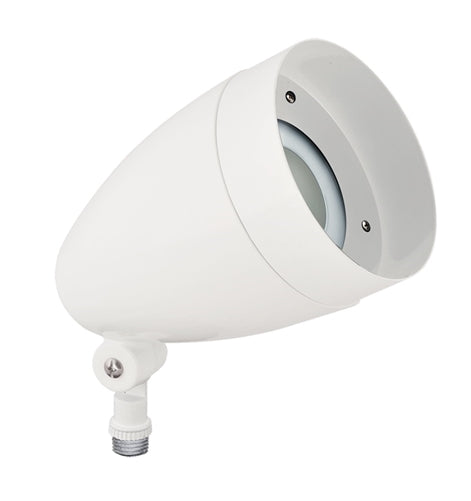 RAB HBLED10W AMB 10W Amber LED Bullet Floodlight, No Photocell, 92 Lumens, 75 CRI, 120-277V, White Finish
