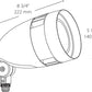 RAB HBLED18A 18W LED Bullet Floodlight, 5000K (Cool), No Photocell, 1824 Lumens, 68 CRI, 120-277V, 5H x 5V Beam Distribution, Standard Operation, DLC Listed, Bronze Finish