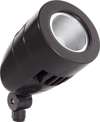RAB HNLED18YA/D10 18W LED Bullet Narrow Spotlight, 3000K (Warm), No Photocell, 1482 Lumens, 82 CRI, 120-277V, 2H x 2V Beam Distribution, Dimmable Operation, DLC Listed, Bronze Finish