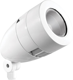 RAB HNLED26YW/480 26W LED Bullet Narrow Spotlight, 3000K (Warm), No Photocell, 1699 Lumens, 81 CRI, 480V, 2H x 2V Beam Distribution, Standard Operation, Not DLC Listed, White Finish