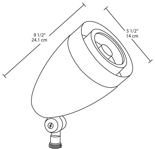 RAB HSLED13W 13W LED Spotlight, 5100K (Cool), 787 Lumens, 67 CRI, White Finish