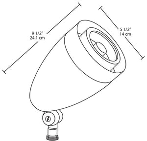 RAB HSLED13W 13W LED Spotlight, 5100K (Cool), 787 Lumens, 67 CRI, White Finish