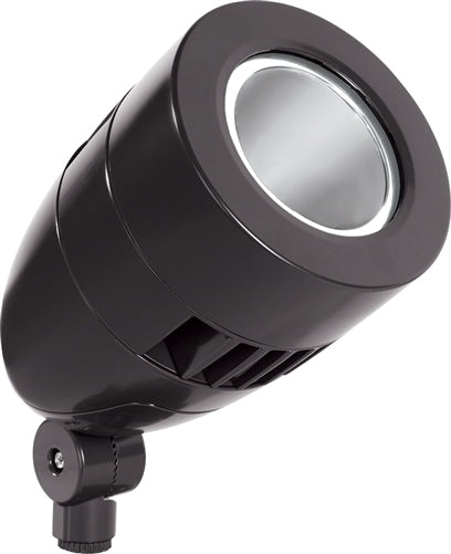 RAB HSLED18A 18W LED Bullet Spotlight, 5000K (Cool), No Photocell, 1997 Lumens, 68 CRI, 120-277V, 3H x 3V Beam Distribution, Standard Operation, Not DLC Listed, Bronze Finish
