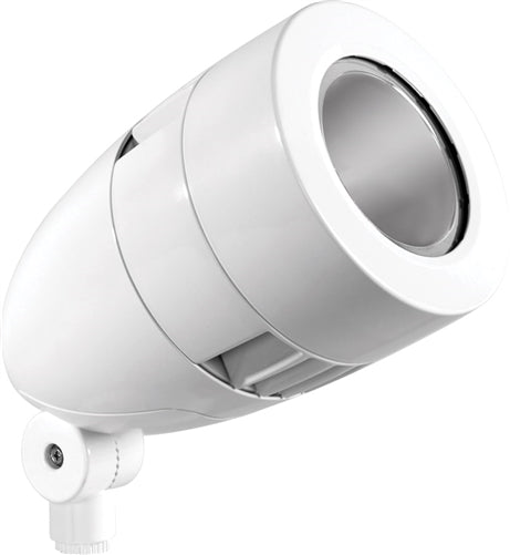 RAB HSLED26W 26W LED Bullet Spotlight, 5000K (Cool), No Photocell, 2336 Lumens, 68 CRI, 120-277V, 3H x 3V Beam Distribution, Standard Operation, Not DLC Listed, White Finish