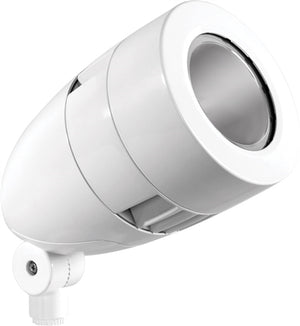 RAB HSLED26W 26W LED Bullet Spotlight, 5000K (Cool), No Photocell, 2336 Lumens, 68 CRI, 120-277V, 3H x 3V Beam Distribution, Standard Operation, Not DLC Listed, White Finish