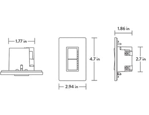 RAB LCDIMMERW Lightcloud Dimmer