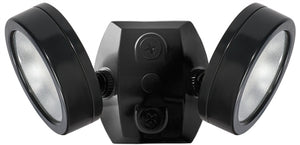 RAB LES2X13YB 2x13W LESLIE LED Economy Bullet Flood Light, 3000K (Warm), 2090 Lumens, 83 CRI, 120V, 6H x 6V Beam Distribution, Black Finish