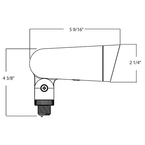 RAB LF34SB 8W Field-Adjustable Floodlight LED, CCT Selectable 2700/3000/3500/4000/5000K, Knuckle Arm Mount, Bronze Finish