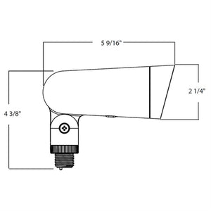 RAB LF34SB 8W Field-Adjustable Floodlight LED, CCT Selectable 2700/3000/3500/4000/5000K, Knuckle Arm Mount, Bronze Finish