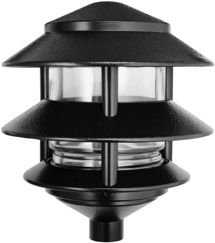 RAB LL322B/F13 3 Tier Lawn Light, 120V 13 watts Compact Fluorescent Lamp, Black