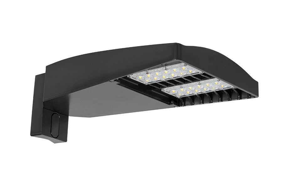 RAB LOT2T160/D10/UPA 160W LED LOTBLASTER Area Light, No Photocell, 5000K (Cool), 18028 Lumens, 72 CRI, 120-277V, Type II Distribution, Dimmable, Universal Pole Adaptor, Bronze Finish