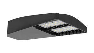 RAB LOT2T65/D10/7PR 65W LED LOTBLASTER Area Light, No Photocell, 5000K (Cool), 7207 Lumens, 72 CRI, 120-277V, Type II Distribution, Dimmable, 7-Pin Receptacle, Bronze Finish