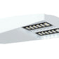 RAB LOT2T65NW/480/D10/HS 65W LED LOTBLASTER Area Light, No Photocell, 4000K (Neutral), 5221 Lumens, 72 CRI, 480V, Type II Distribution, Dimmable, House Side Shield, White Finish
