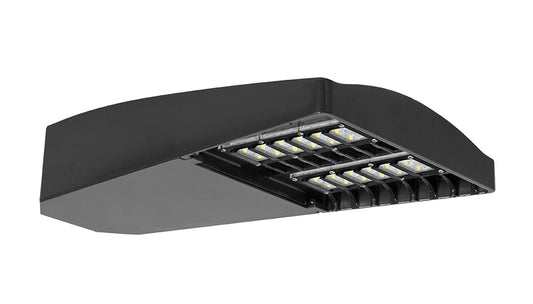 RAB LOT3T110Y/D10/HS 110W LED LOTBLASTER Area Light, No Photocell, 3000K (Warm), 8287 Lumens, 120-277V, Type III Distribution, Dimmable, House Side Shield, Bronze Finish