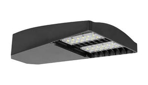 RAB LOT3T65/480/D10/5PR 65W LED LOTBLASTER Area Light, No Photocell, 5000K (Cool), 7540 Lumens, 480V, Type III Distribution, Dimmable, 5-Pin Receptacle, Bronze Finish