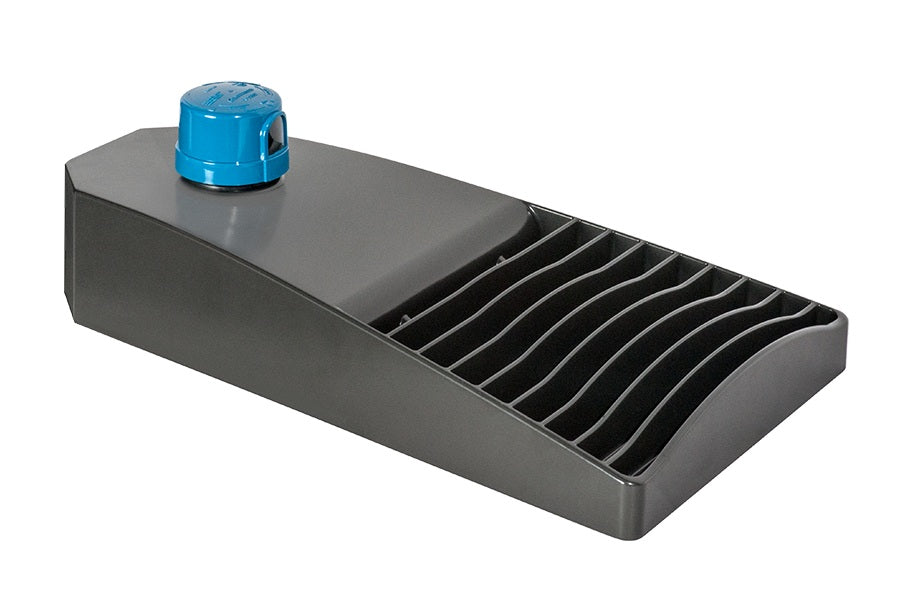 RAB LOT3T65/480/D10/PCT4 65W LED LOTBLASTER Area Light, 480V Twistlock Photocell, 5000K (Cool), 7540 Lumens, 480V, Type III Distribution, Dimmable, Standard, Bronze Finish