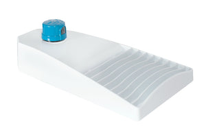 RAB LOT4T110W/D10/PCT 110W LED LOTBLASTER Area Light, 120-277V Twistlock Photocell, 5000K (Cool), 12008 Lumens, 72 CRI, 120-277V, Type IV Distribution, Dimmable, Standard, White Finish