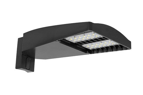RAB LOT4T65/D10/UPA/5PR 65W LED LOTBLASTER Area Light, No Photocell, 5000K (Cool), 6811 Lumens, 72 CRI, 120-277V, Type IV Distribution, Dimmable, Universal Pole Adaptor w/ 5 Pin Receptacle, Bronze Finish