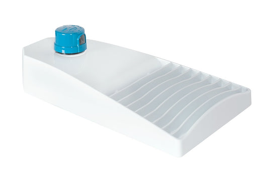 RAB LOT4T65YW/D10/PCT 65W LED LOTBLASTER Area Light, 120-277V Twistlock Photocell, 3000K (Warm), 6300 Lumens, 71 CRI, 120-277V, Type IV Distribution, Dimmable, Standard, White Finish