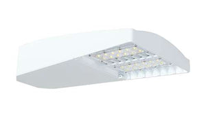 RAB LOT4T65YW/D10/WS4 65W LED LOTBLASTER Area Light, Multi-Level Motion Sensor, 3000K (Warm), 6300 Lumens, 71 CRI, 120-277V, Type IV Distribution, Dimmable, Standard, White Finish