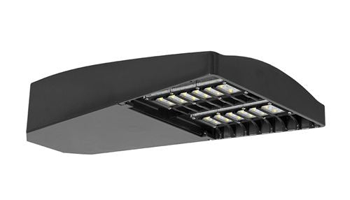 RAB LOT5T65Y/D10/HS 65W LED LOTBLASTER Area Light, No Photocell, 3000K (Warm), 3523 Lumens, 71 CRI, 120-277V, Type IV Distribution, Dimmable, House Side Shield, Bronze Finish