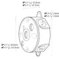 Rab LRT3-3/4 Round Boxes With 3 Hole Covers, 1/2" Hole Size, Natural Finish