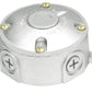 Rab LRT4-3/4 Round Box With Blank Cover, 3/4" Hole Size, Natural Finish