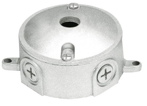 Rab LRT5-3/4 Round Boxes With 1/2" Covers, 1 Hole , 1/2" Hole Size, Natural Finish