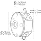 Rab LRT5-3/4 Round Boxes With 1/2" Covers, 1 Hole , 1/2" Hole Size, Natural Finish