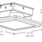 RAB MASI16-100NW/D10 100W 16" x 16" MASI Gas Station Flush Mount Canopy LED Fixture, 4000K (Neutral), No Photocell, 15455 Lumens, 72 CRI, 120-277V, Dimmable Operation, DLC Listed, White Finish